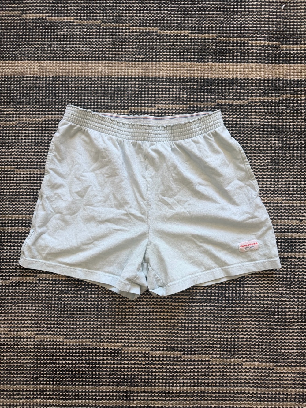 Alexander Wang Bodywear Light Blue Casual Elastic Waist Shorts